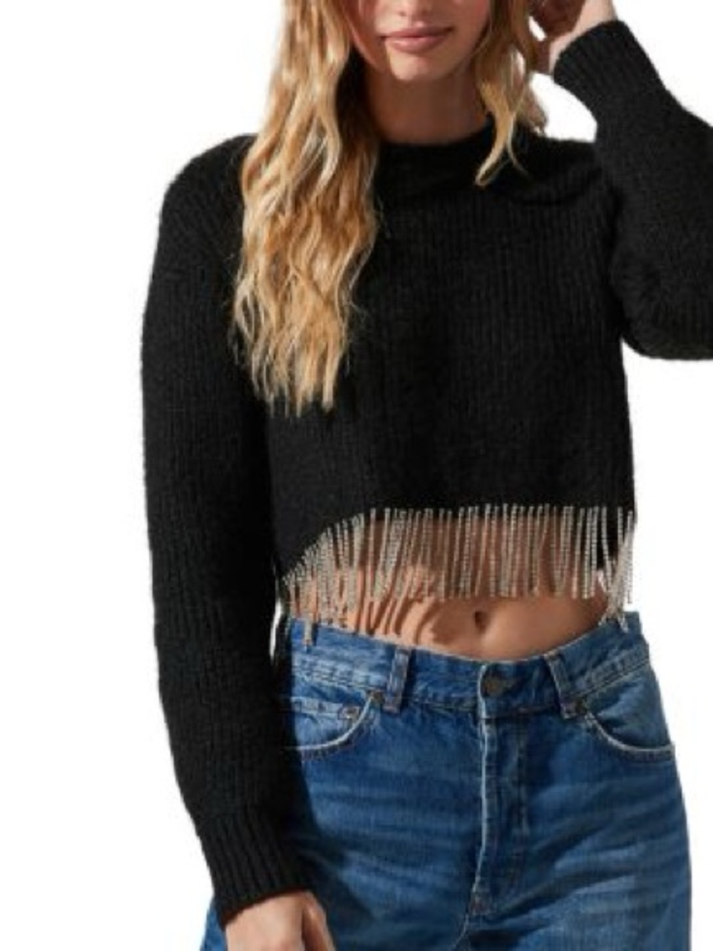 ASTR The Label Palmer Fringe Sweater